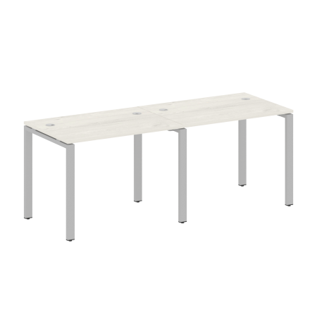 Рабочая станция на 2 раб.места Metal System Style БП.СМ-2.1 2000x720x750 (Дуб Наварра/Серый металл)