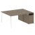 Рабочая станция с тумбой на А-образном м/к Metal System Style БА.РС-СТП-2.3 1812x1475x750 (Дуб наварра/Серый металл)