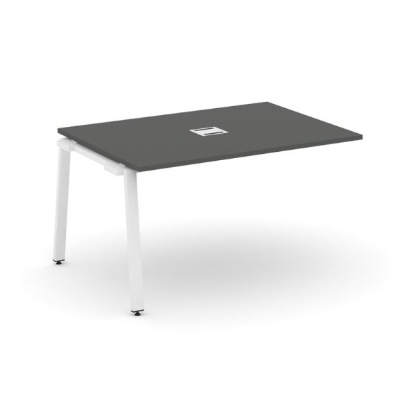 Проходной наборный элемент переговорного стола SN-6A.NSPRG-004 (1580х980х750) (Антрацит/Металл Белый)