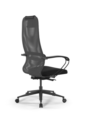 Кресло для руководителя Метта SynchroSit 8 B1-8K - X1+UMF(X1) /Uh00/Wh00/K1bL(M24.B11.G19.W02) (Светло-серый | Черный)