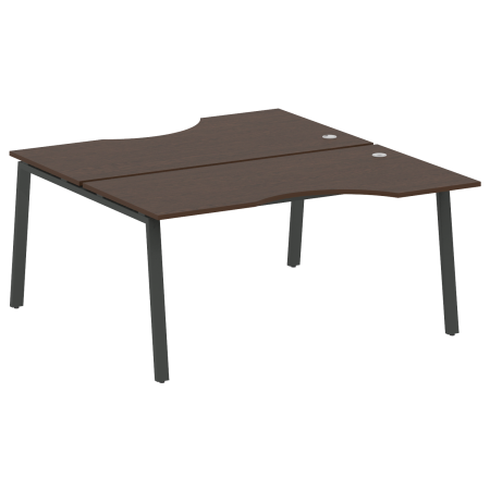Рабочая станция криволинейная Metal System Style БА.РАС-СА-2.1 1600x1835x750 (Венге Цаво/Антрацит металл)