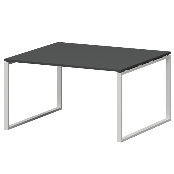 Стол переговорный на металлокаркасе Смарт СМСП-О-14.123.Пр25 1400x1236x750 (Графит/Белый)