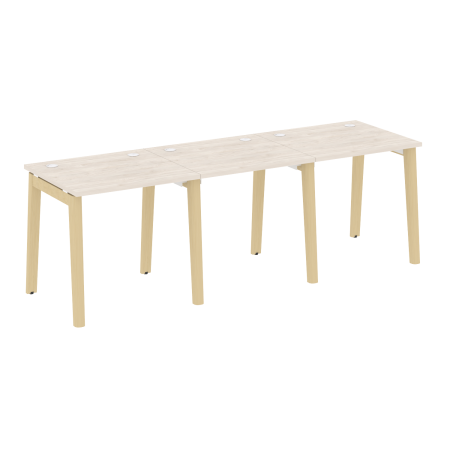 Рабочая станция на деревянных опорах Onix Wood OW.RS-3.0.7 2340x720x750 (Дуб Аризона/Дуб Светлый)