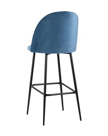 Стул барный Марсель велюр пыльно-синий (Стул барный Марсель синий)
