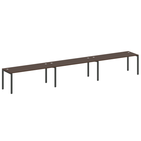 Рабочая станция на 3 раб. места Metal System Style БП.СМ-3.5 5400x720x750 (Венге Цаво/Антрацит металл)