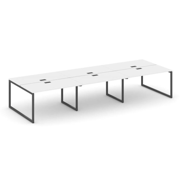 Рабочая станция 2-х сторонняя SN-4O.DRS-073 (4140х1432х750) (Белый/Металл Антрацит)