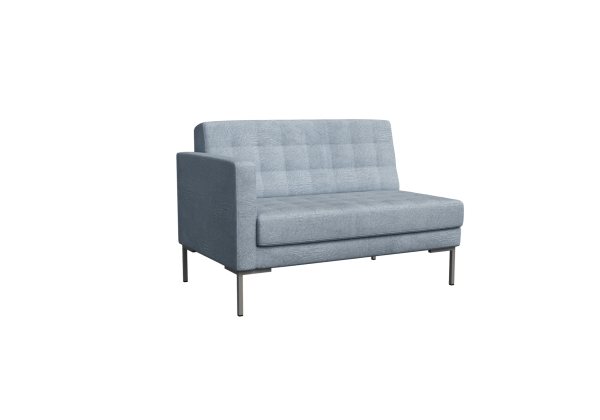 Секция с подлокотником двухместная FR-SP-02 (R) (Enzo 994/Металл Серый)