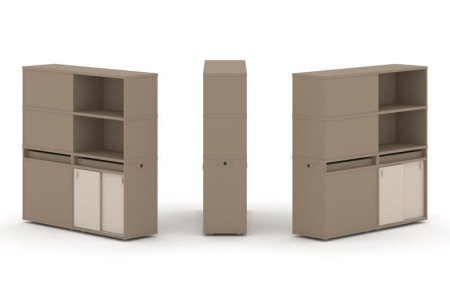 Тумба двойная + высокая надставка ES.NB.2V-20 (1500х410х1520) (Латте/Капучино)