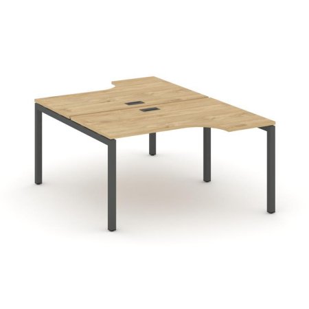 Рабочая станция эргономичная SN-5P.DRPA-021 (1380х1632/1992х750) (Тиквуд Светлый/Металл Антрацит)
