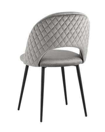 Стул Меган велюр с ромбами серый (Стул Меган серый)