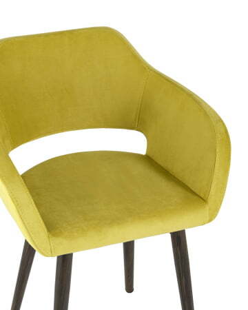 Стул с подлокотниками Саймон велюр золотистый (Стул Саймон золотистый)