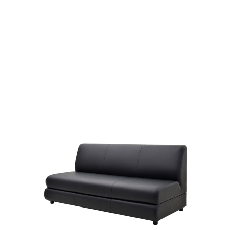 Диван офисный Берн (М-04) 3-х местный без подлокотников (Черный)