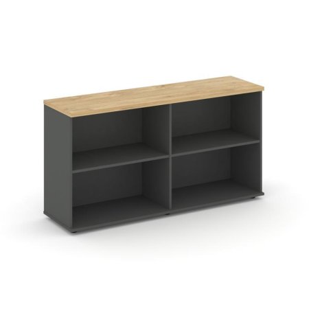 Тумба опорная/приставная SN.TOP-123 (1632х400х750) (Антрацит/Тиквуд Светлый)