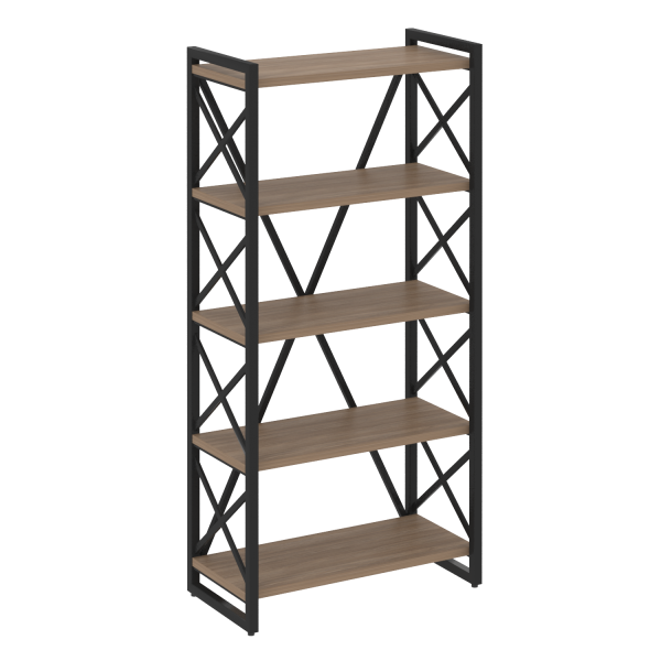 Стеллаж на регулируемых опорах-5 полок VR.L-MST.O-5.8 800x400x1650 (Дуб Аризона/Черный металл)