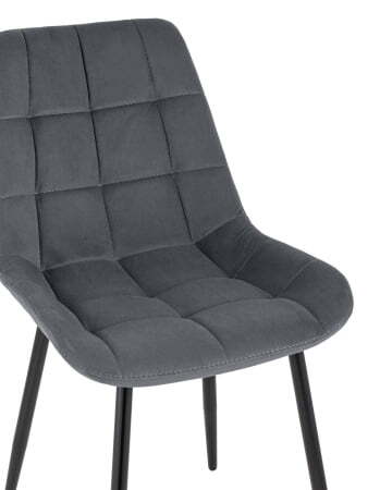 Стул Флекс велюр тёмно-серый (Стул Флекс темно-серый) Стул Флекс велюр тёмно-серый (Стул Флекс темно-серый)