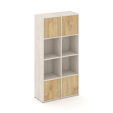 Стеллаж Locker Plus LK.K-005 798x350x1593 (Денвер Светлый | Тиквуд Светлый)