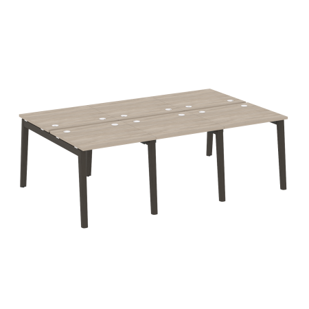 Рабочая станция на деревянных опорах Onix Wood OW.D.RS-6.0.7 2340x1475x750 (Дуб Аттик/Дуб Темный)