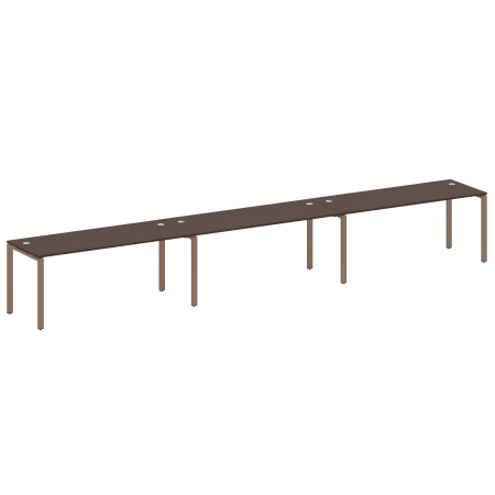 Рабочая станция на 3 раб. места Metal System Style БП.СМ-3.5 5400x720x750 (Венге Цаво/Мокко металл)