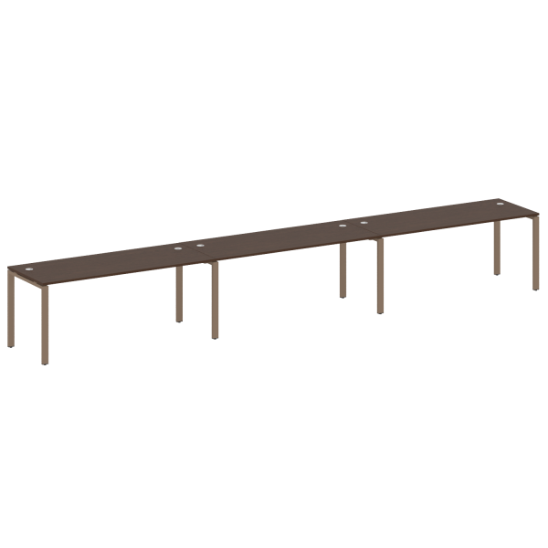 Рабочая станция на 3 раб. места Metal System Style БП.СМ-3.5 5400x720x750 (Венге Цаво/Мокко металл) Рабочая станция на 3 раб. места Metal System Style БП.СМ-3.5 5400x720x750 (Венге Цаво/Мокко металл)
