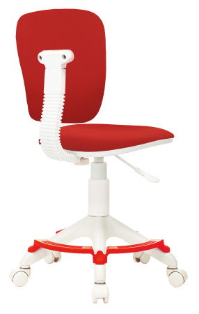 Кресло детское CH-W204/F красный 26-22 крестов. пластик подст.для ног пластик белый (Красный)