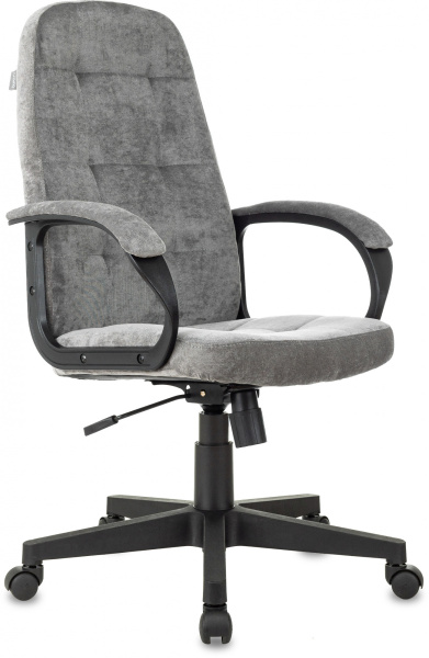 Кресло руководителя CH 002 Fabric серый Light-19 крестов. пластик (Серый)