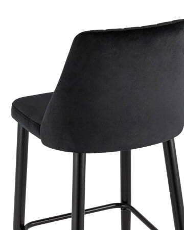 Стул барный Диего велюр черный (Стул барный Диего черный)