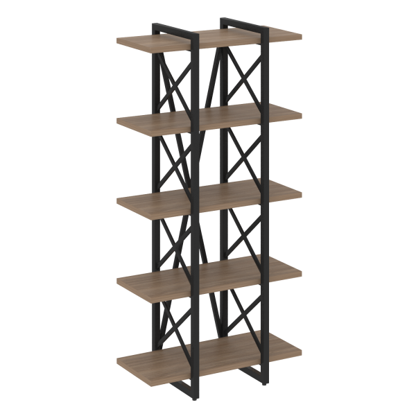 Стеллаж на регулируемых опорах-5 полок VR.L-MST.O-5.4V 800x400x1650 (Дуб Аризона/Черный металл)