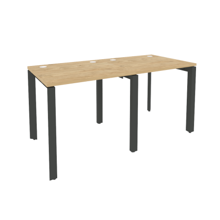 Рабочая станция на П-образном м/к Onix O.MP-RS-2.0.7 1560x720x750 (Тиквуд Светлый/Черный металл)