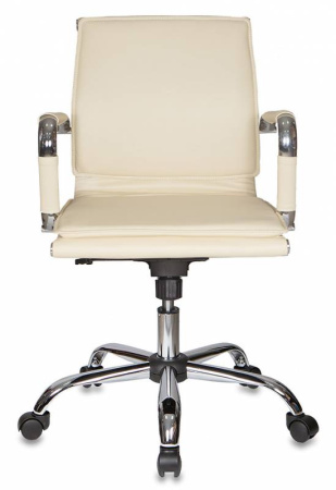 Кресло руководителя CH-993-Low слоновая кость эко.кожа низк.спин. крестов. металл хром (Слоновая кость)