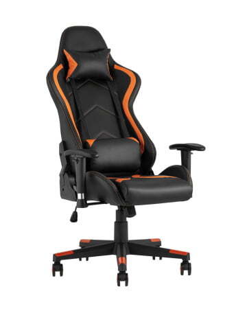 Кресло игровое TopChairs Cayenne оранжевое (Геймерское кресло Cayenne оранжевый)