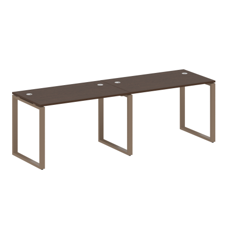 Рабочая станция Metal System Style БО.СМ-2.2 2400x720x750 (Венге Цаво/Мокко металл)