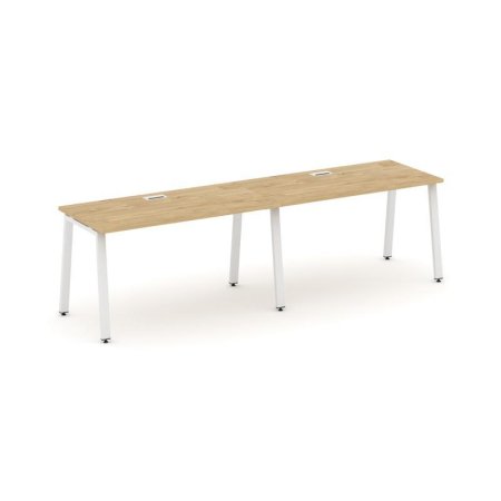 Рабочая станция 1 сторонняя SN-6A.ORS-024 (3160х800х750) (Тиквуд Светлый/Металл Белый)