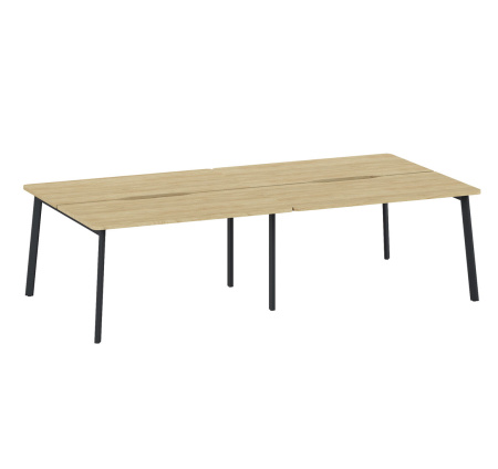 FLEX Бенч на 4 рабочих места 138x141 (Гикори/графит)