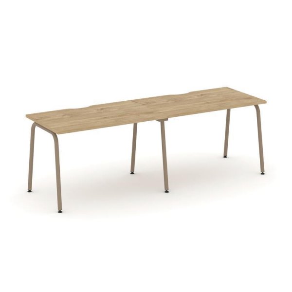 Рабочая станция 2 места ES.RS-2.2-VK (2360х730х750) (Тиквуд Светлый/Металл Латте)