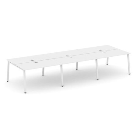 Рабочая станция 2-х сторонняя SN-6A.DRS-062 (3540х1232х750) (Белый/Металл Белый)