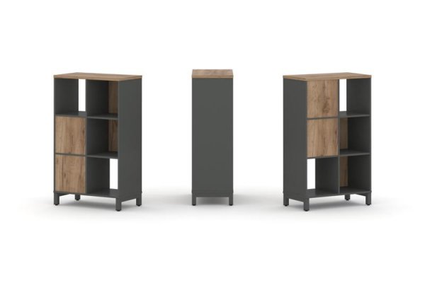 Набор стеллажа 2-х сторонний, 3 яруса SN.NSD-321 (754х400х1248) (Антрацит/Дуб Табак/Металл Антрацит) Набор стеллажа 2-х сторонний, 3 яруса SN.NSD-321 (754х400х1248) (Антрацит/Дуб Табак/Металл Антрацит)