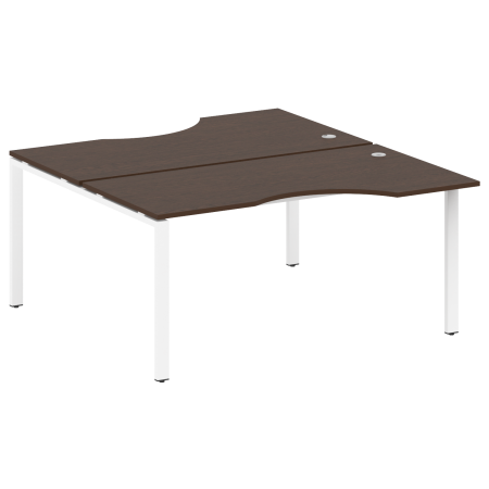 Рабочая станция криволинейная Metal System Style БП.РАС-СА-2.1 1600x1835x750 (Венге Цаво/Белый металл)