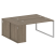 Рабочая станция с шкафом-купе на О-образном м/к Metal System Style БО.РС-СШК-1.3 Т 1810x1475x750 (Дуб наварра/Серый металл)