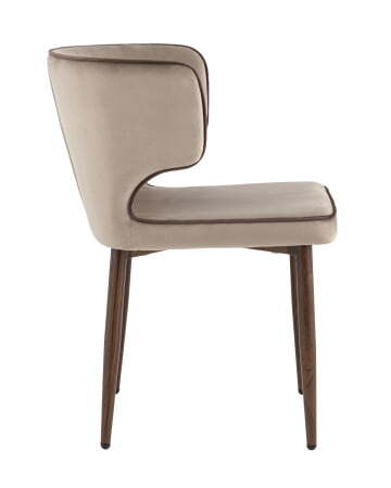 Стул Матео с кантом велюр шампань ножки дерево (Стул Матео шампань)