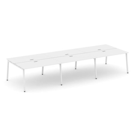Рабочая станция 2-х сторонняя SN-4A.DRS-062 (3540х1232х750) (Белый/Металл Белый)