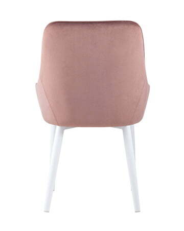 Стул Диана велюр пыльно-розовый ножки белые (Стул Диана пыльно-розовый)