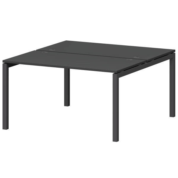 Бенч двойной на металлокаркасе Смарт СМС2-П-10К.149.Пр50 1000x1496x750 (Графит/Антрацит)