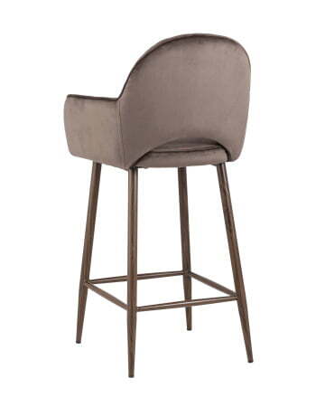 Стул полубарный Венера диамант велюр коричневый (Стул полубарный Венера диамант коричневый)