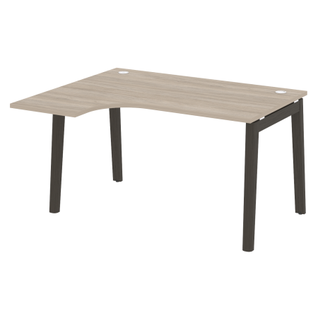Стол эргономичный левый на деревянных опорах Onix Wood OW.SA-3L 1380x1180x750 (Дуб Аттик/Дуб Темный)