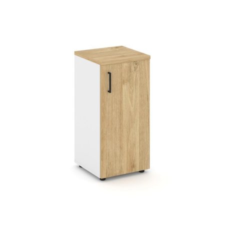 Шкаф низкий узкий SN.STU-301(R) (400х400х833) (Белый/Тиквуд Светлый)
