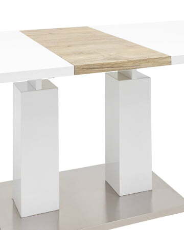 Стол обеденный Сиэтл раскладной 140-180*90 глянцевый белый (Стол обеденный Сиэтл белый)