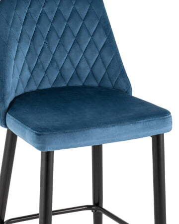 Стул барный Диего велюр пыльно-синий (Стул барный Диего синий)