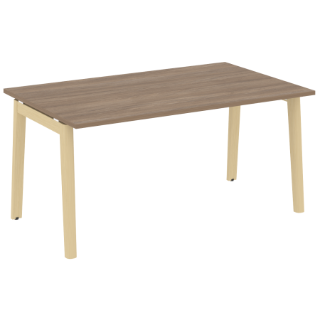 Стол переговорный на деревянных опорах Onix Wood OW.PRG-1.4 1580x980x750 (Дуб Аризона/Дуб Светлый)