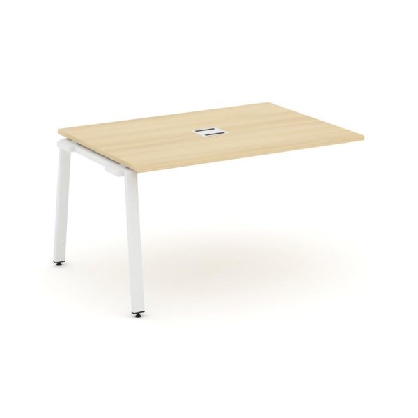 Проходной наборный элемент переговорного стола SN-6A.NSPRG-004 (1580х980х750) (Акация Лорка/Металл Белый)