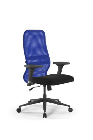 Кресло для руководителя Метта Sit 8 B2-8D - X1+UMF(X1) /Uh00/Wh00/D02P(M09.B11.G19.W02) (Синий | Черный)